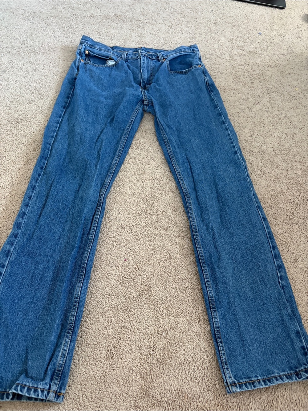 Men's Straight Fit Jeans in Medium Blue